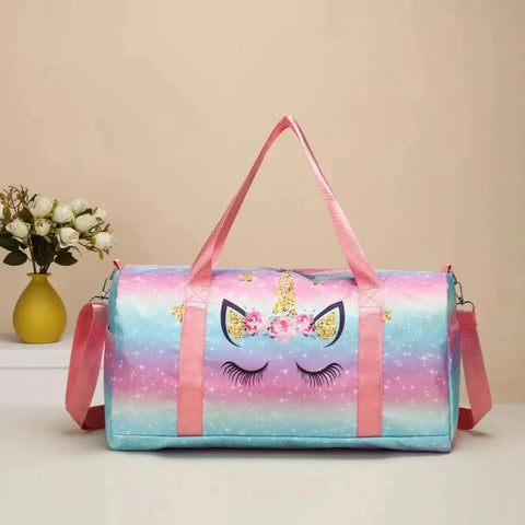 Large-Capacity Unicorn Print Handbag for Kids