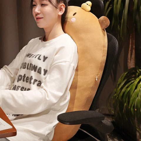 Fluffy Sleeping Pillow Capybara Plush Doll - Kawaii Long Capybara Stuffed Toy