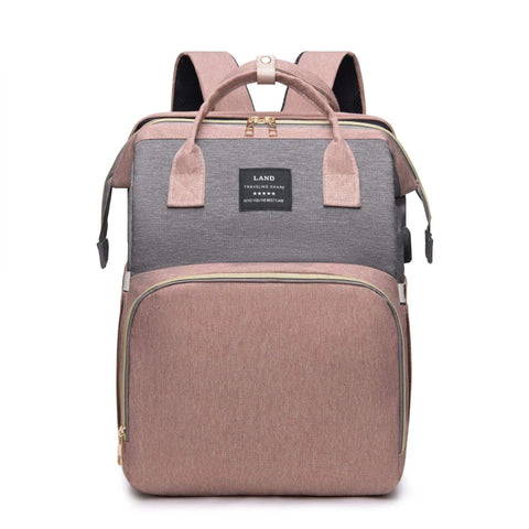 Nappy Bag Backpack with Changing Pad, Mosquito Net & USB Charging Port