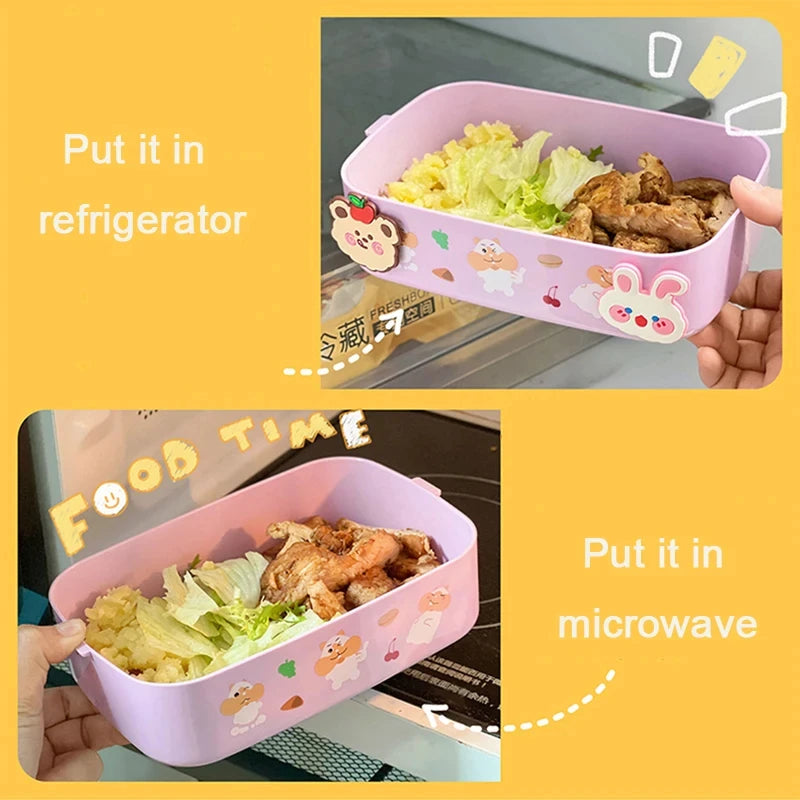 Large-Capacity Bento Lunch Box - Pack Fun, Freshness, and Flavor in Every Bite! Teeny Pandas