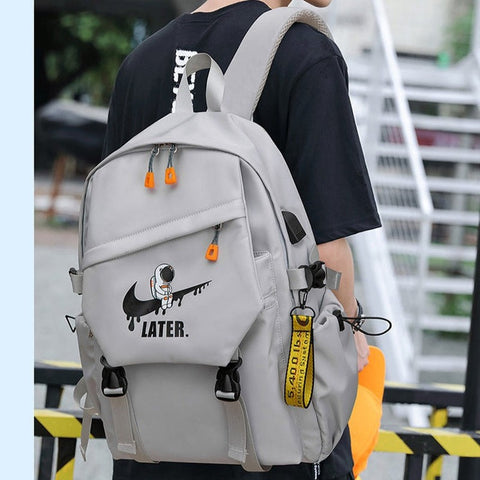 Astronaut Printed Orthopedic Laptop Backpack – Waterproof Schoolbag for Kids