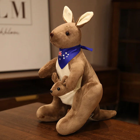 Cute Mother & Child Kangaroo Plush Toy -  Kawaii Big Size Kangaroo Plushie Pillow