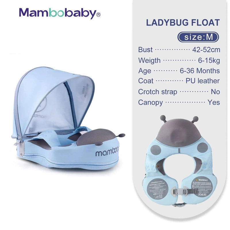 Blue Baby Swim Float - For Safe and Fun Swimming Experience! Teeny Pandas