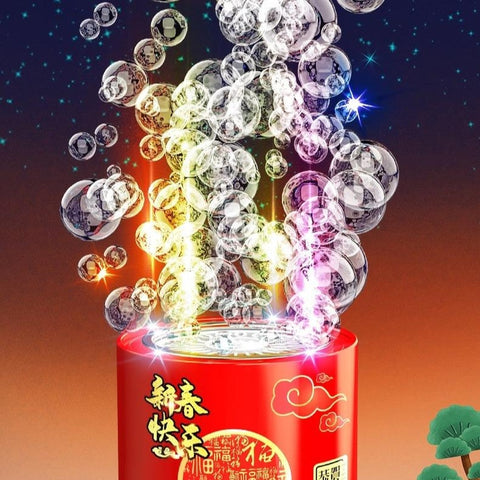 20-Hole Fireworks Bubble Machine for Kids - For Fun Bubble Experience!