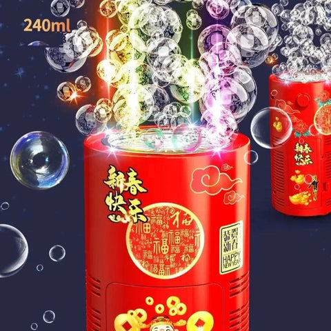 20-Hole Fireworks Bubble Machine for Kids - For Fun Bubble Experience!