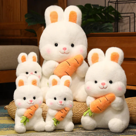 Kawaii Carrot Rabbit Plush Toys – Adorable Bunny Dolls Stuffed Pillows