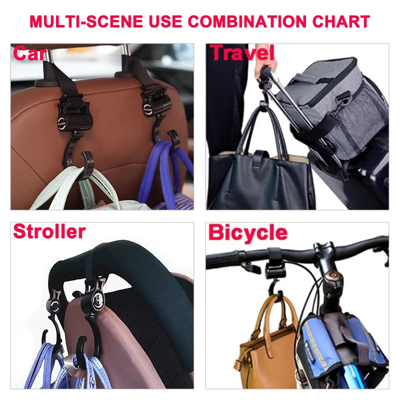 Universal Stroller Bag Hooks - Hands-Free Parenting Made Easy Teeny Pandas