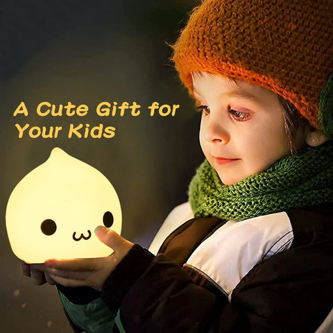 Mini Cute Water Drops Baby Night Light – 7 Color Touch Control