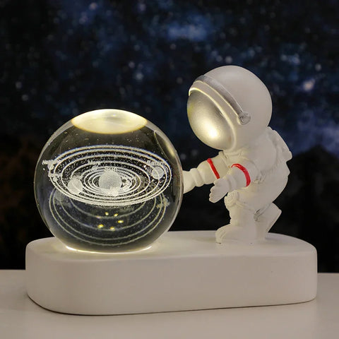 Astronaut Starry Sky Crystal Ball Night Light - Desktop Luminous Decoration!