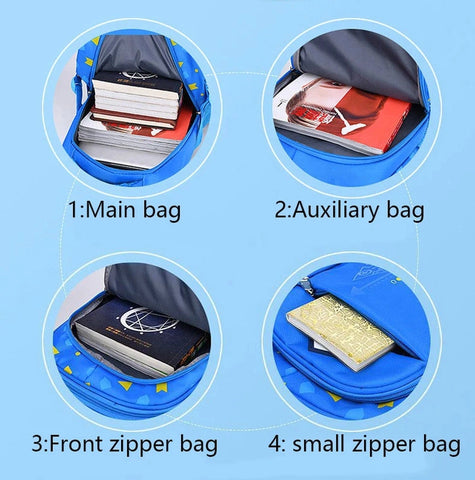 Geometry Pattern Waterproof Children’s Shoulder Backpack for Boys and Girls