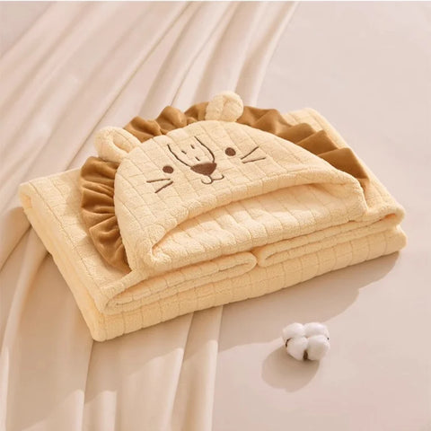 Soft Baby Bath Cartoon Hooded Towel