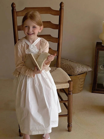 Elastic Spaghetti Strap Dress – Spanish Style Camellia Flower Sundress