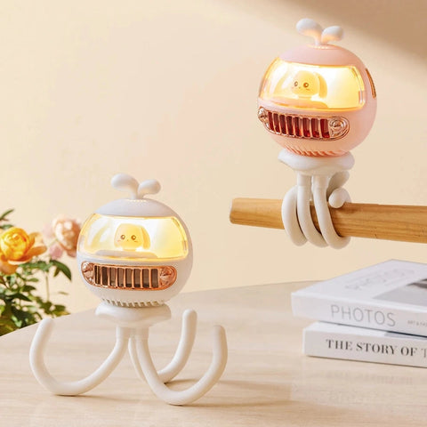 Portable Baby Bunny Stroller Fan - Mosquito Repellant Teeny Pandas