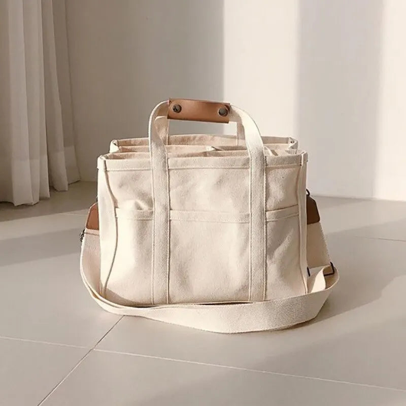 Canvas Multipocket Diaper Bag Organizer – Stylish, Compact, and Multi-Functional Teeny Pandas