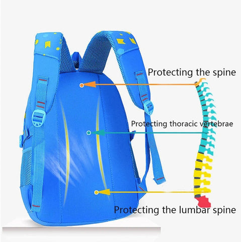 Geometry Pattern Waterproof Children’s Shoulder Backpack for Boys and Girls