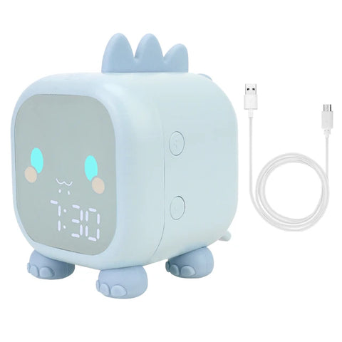 Dinosaur Kids LED Alarm Clock - With Night Light and Temperature Display