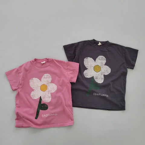Summer Floral Print Girls' Casual Dress