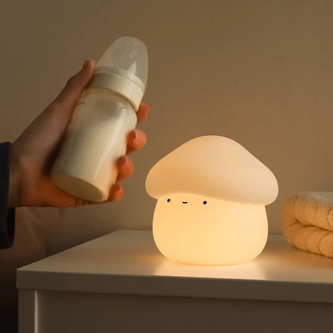 Mushroom Night Lamp - USB Charging, Dimmable, Timer Function