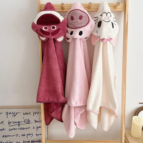 Adorable Animal Hooded Bath Towel - Super Soft Absorbent Towel