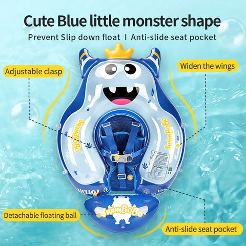Toddler Inflatable Swim Float with Canopy - Safe Water Fun Teeny Pandas
