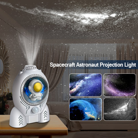 Rocket Galaxy Night Light Projector - 360° Rotate Starry Sky Lamp