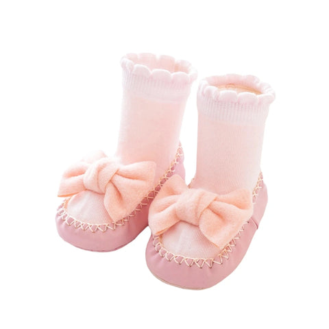 Cute Bow Non-Slip Baby Socks for Girls