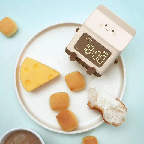 Multifunctional LED Milk Carton Alarm Clock - With Voice Control