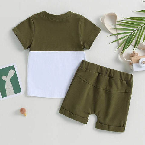 Summer Baby Clothes – Boys T-shirt and Shorts Set – 2Pcs Toddler Casual Sports Tracksuit
