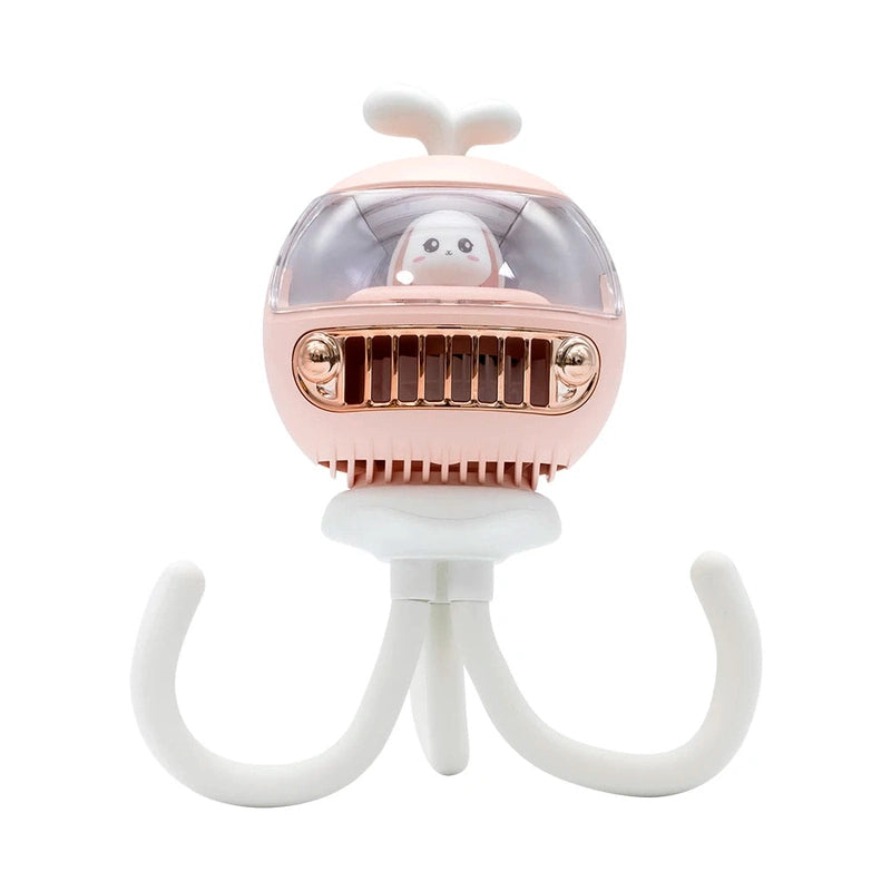 Portable Baby Bunny Stroller Fan - Mosquito Repellant Teeny Pandas