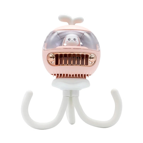 Portable Baby Bunny Stroller Fan - Mosquito Repellant Teeny Pandas