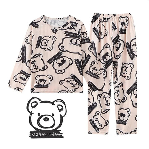 Comfortable Children's Pajama Set – Cute Cartoon Winter Sleepwear