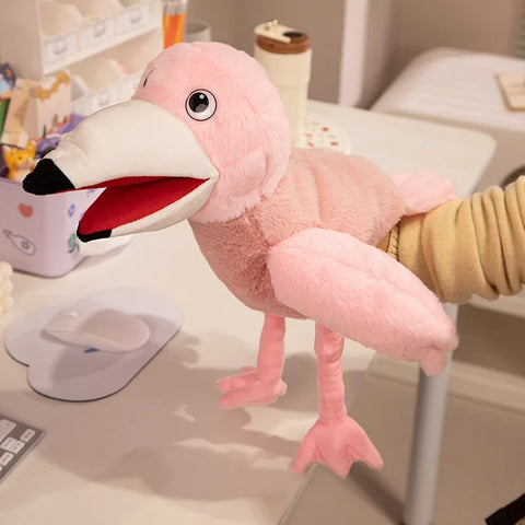 6-Style Toucan Hand Puppet Plush Toys – Parrot, Eagle, Peacock, Owl, Flamingo