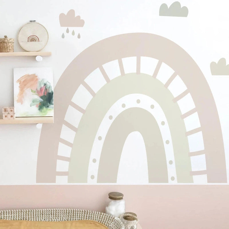 Rainbow Wall Decals – Boho Kids Room Decor Teeny Pandas