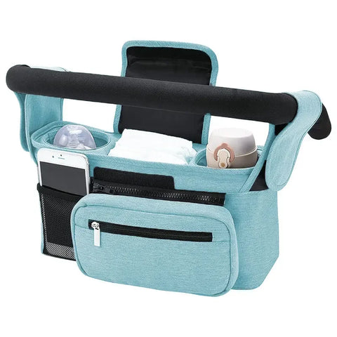 Universal Stroller Caddy Organizer - Compact Baby Storage Solution! Teeny Pandas