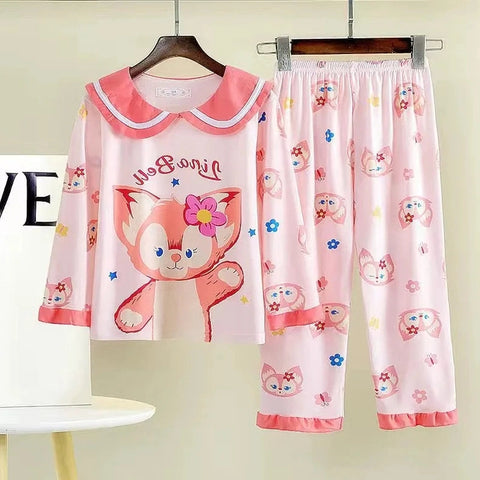Adorable Girls Pajama Set – Princess Style Sleepwear for Autumn and Winter