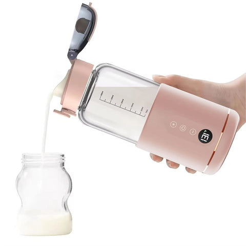 Wireless Electric Baby Bottle Heater with USB Rechargeable Temperature Control & Display