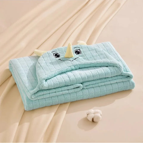 Soft Baby Bath Cartoon Hooded Towel