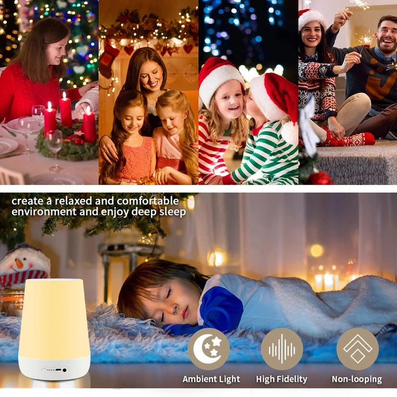 Portable White Noise Machine and Colorful Night Light for Soothing Sleep Teeny Pandas