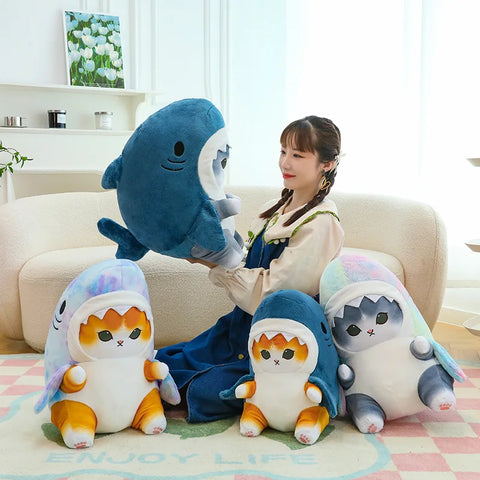 Adorable Cat Shark Plushies