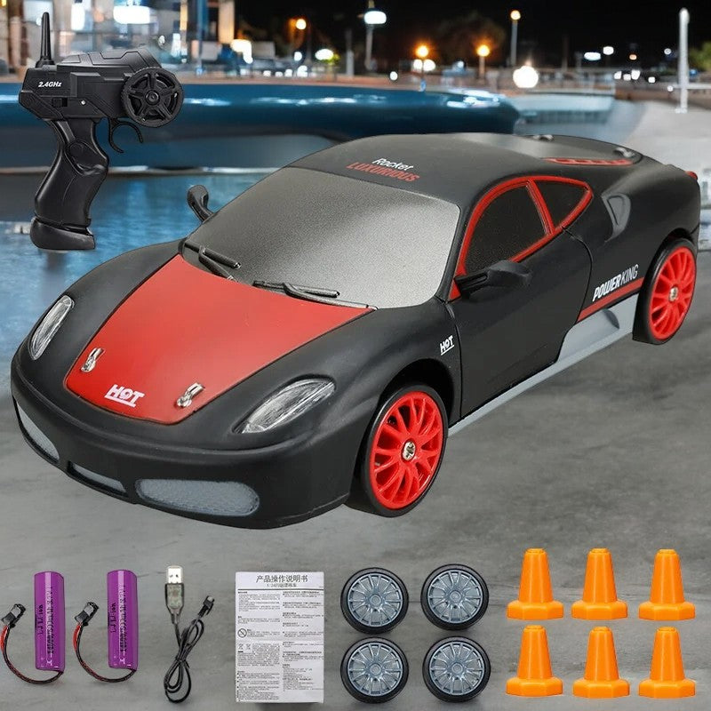 Kids Drift Racing Car with LED Lights 1/24 - 360° Spins & Drifts Teeny Pandas