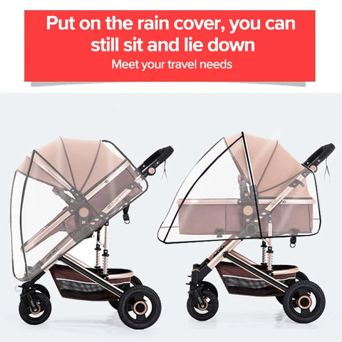 Universal Stroller Rain Cover – Waterproof, Windproof Protection for Your Baby