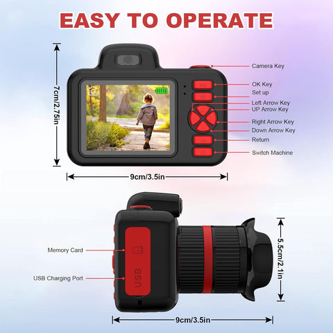 Kids Mini DSLR camera with Fun Filters & Easy Controls – Inspire Your Child’s Creativity!