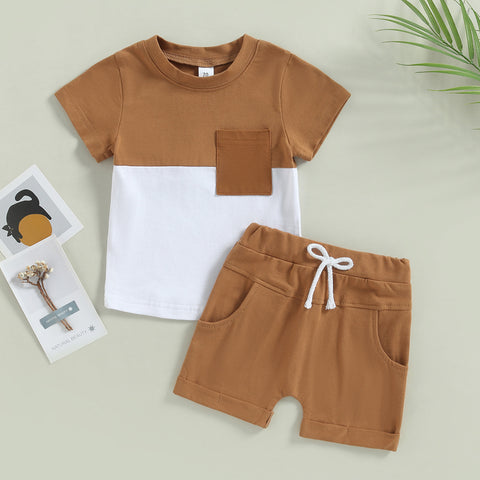 Summer Baby Clothes – Boys T-shirt and Shorts Set – 2Pcs Toddler Casual Sports Tracksuit