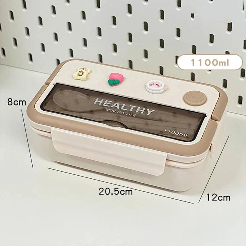 Kid’s Insulated Bento Lunch Box – Leakproof, Microwave-Safe! Teeny Pandas