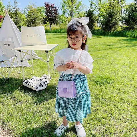 Small Fashion Heart Shoulder Bags for Baby Girls