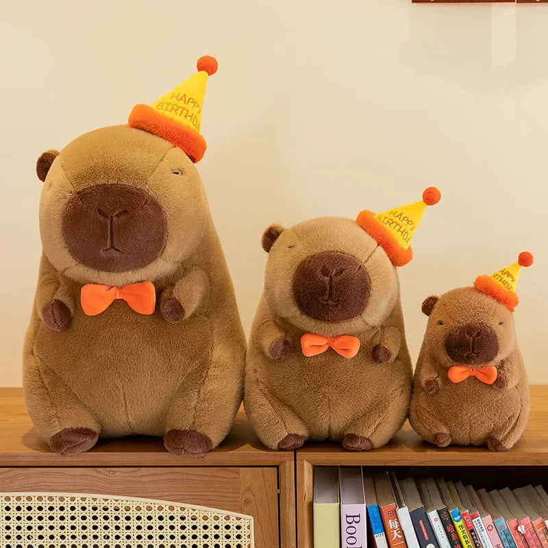 Happy Birthday Capybara Plushie - Adorable Birthday Gift! Teeny Pandas