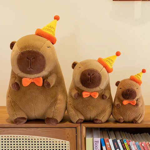 Happy Birthday Capybara Plushie - Adorable Birthday Gift! Teeny Pandas