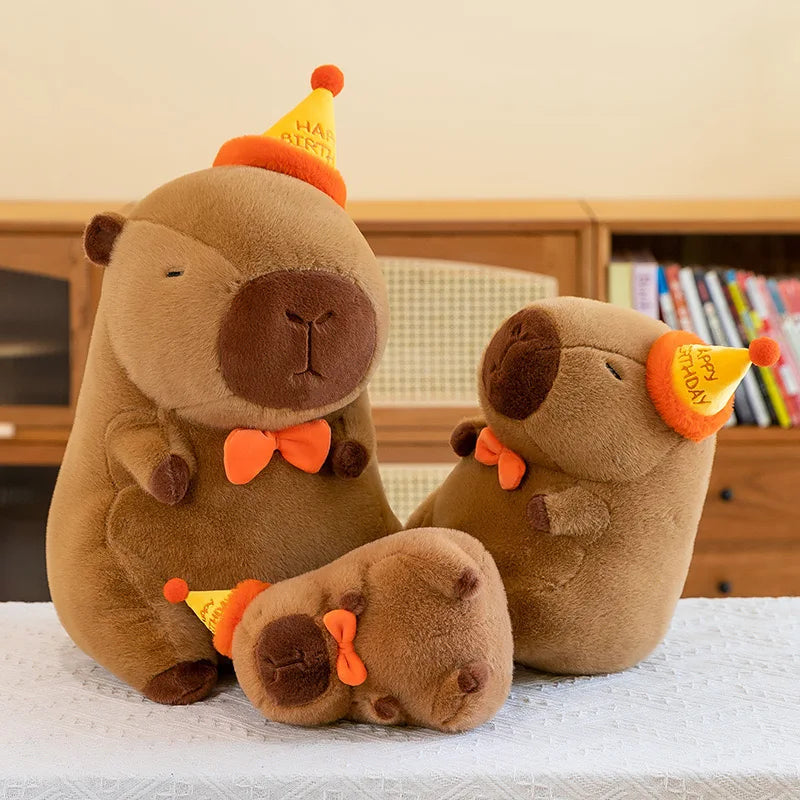 Happy Birthday Capybara Plushie - Adorable Birthday Gift! Teeny Pandas