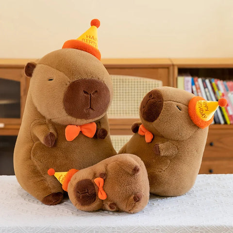 Happy Birthday Capybara Plushie - Adorable Birthday Gift! Teeny Pandas