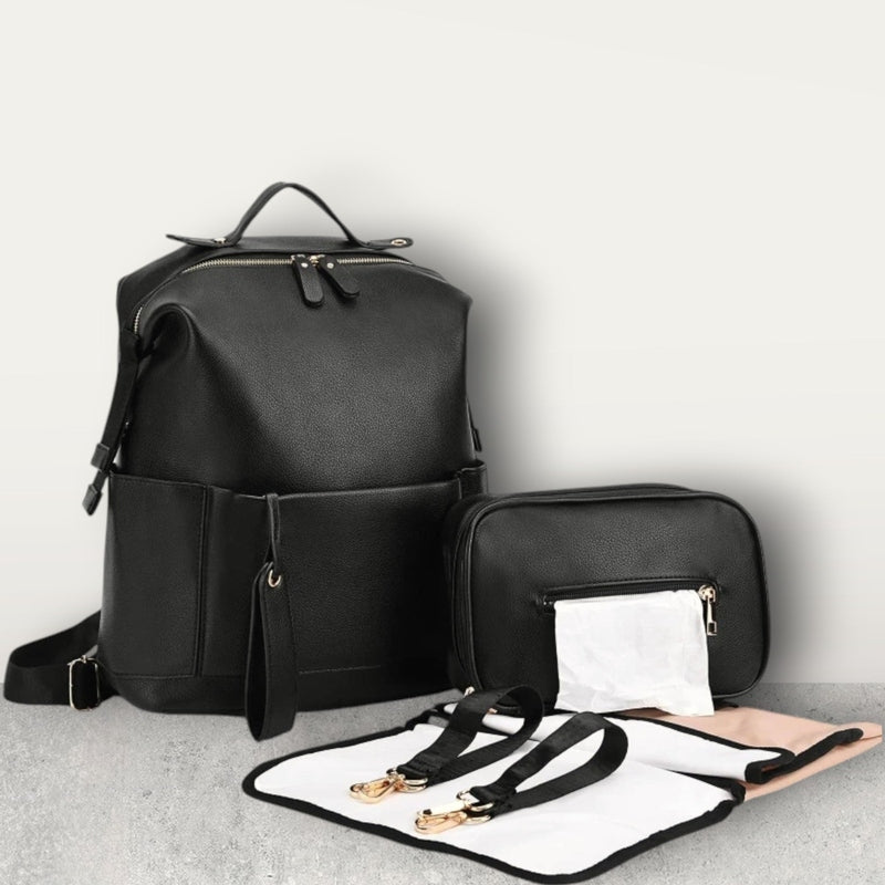 Spacious Nappy Backpack - With Changing Mat For Convenience! Teeny Pandas